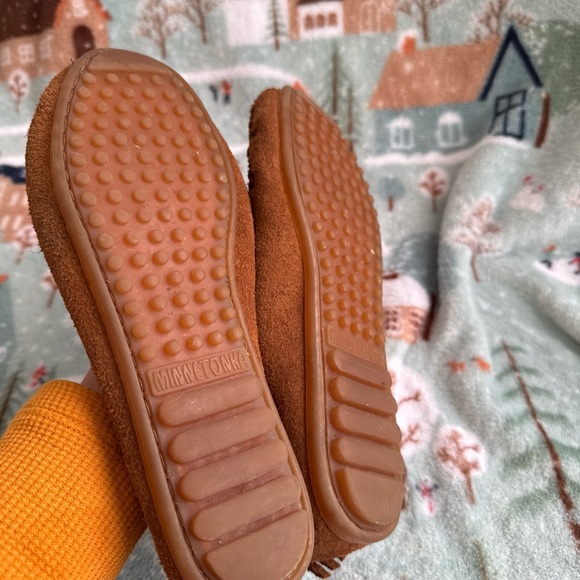 Minnetonka Brown Suede Moccasins - Picture 9 of 14